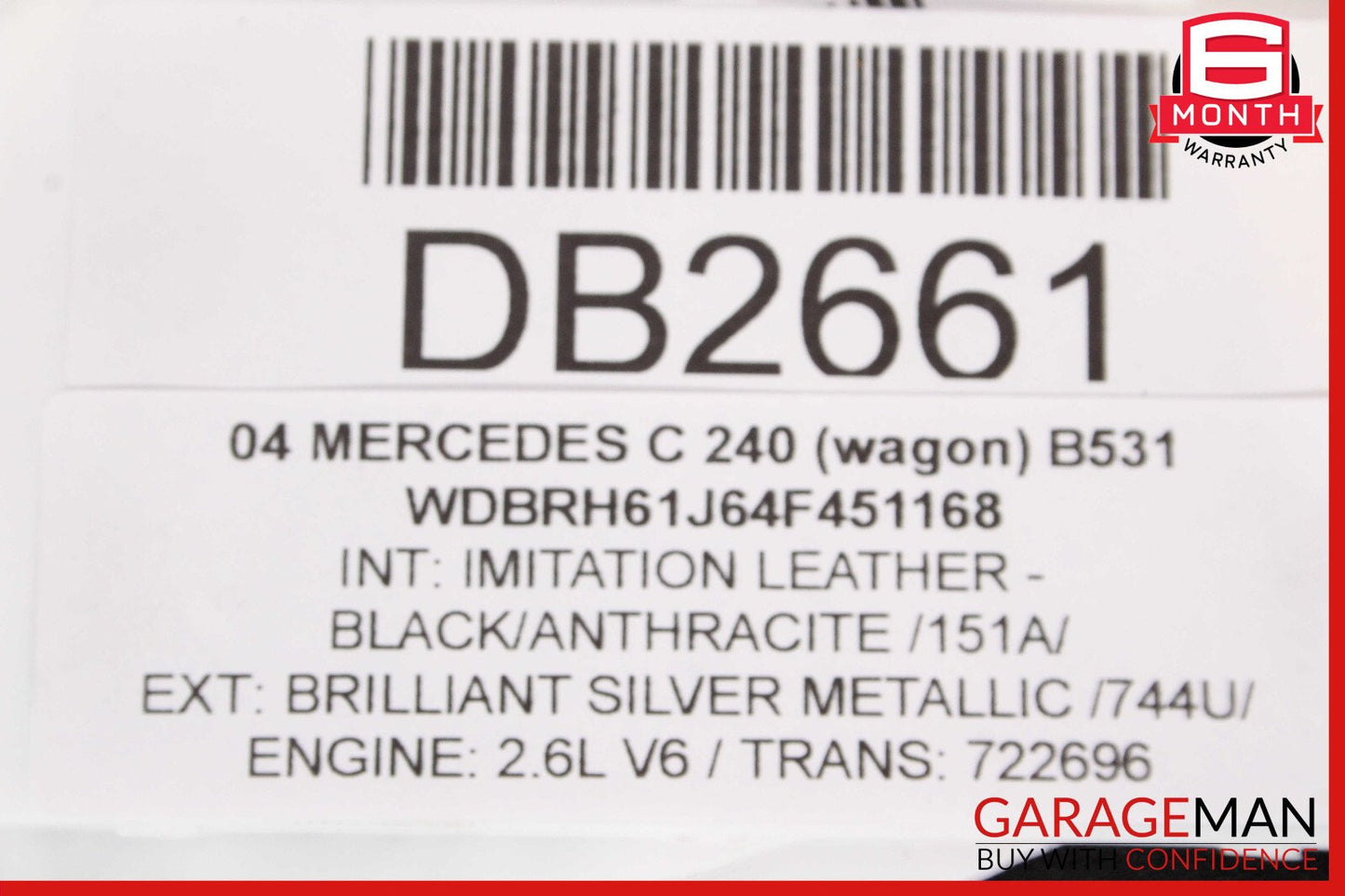 01-07 Mercedes W203 C230 Base Left Side Skirt Rocker Panel Moulding Silver