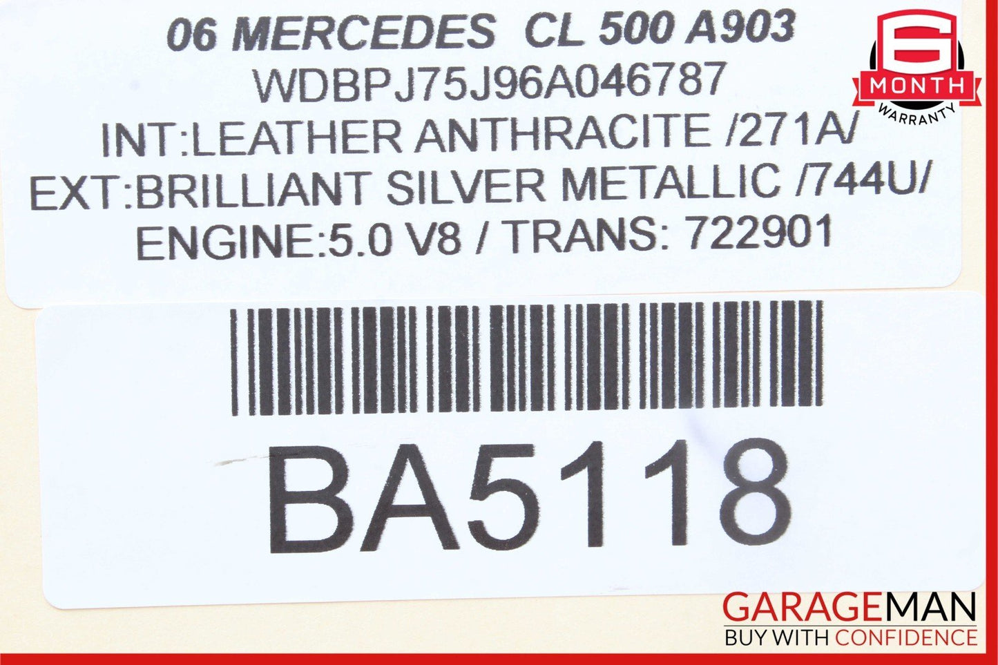 00-06 Mercedes W215 CL500 Front Right Keyless Go Entry Antenna Control Module