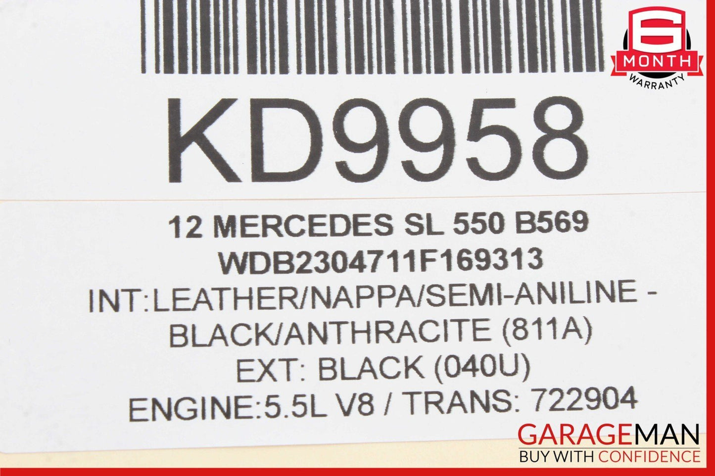 03-12 Mercedes R230 SL550 SL500 Rear Deck Speaker Cover Trim Panel Black OEM