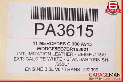 08-17 Mercedes C300 E350 GLK350 Engine AC A/C Condenser Shroud Assembly OEM