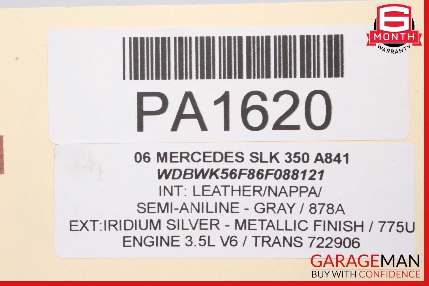 05-11 Mercedes R171 SLK350 Rear Driveshaft Drive Shaft Propeller Assembly