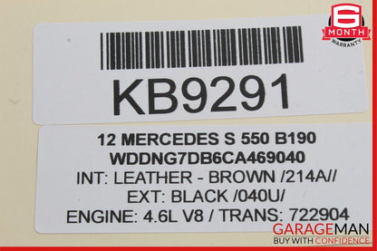 10-14 Mercedes W221 S550 CL550 Multifunction Switch Knob Control Trim Assembly