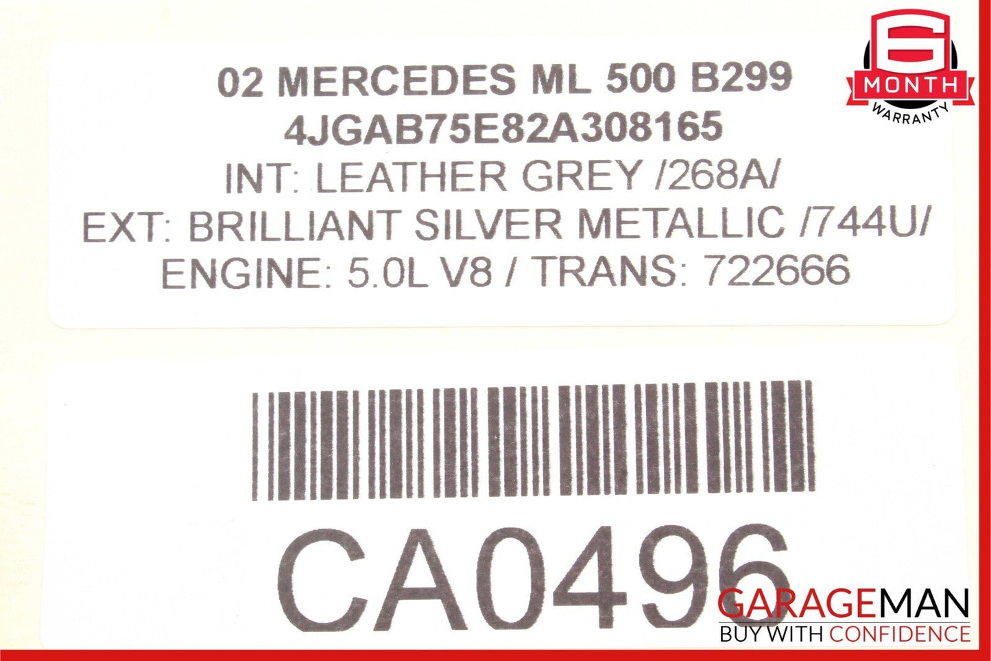 02-05 Mercedes W163 ML320 ML500 Front Left Side Halogen Headlight Head Lamp
