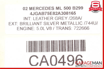 02-05 Mercedes W163 ML320 ML500 Front Left Side Halogen Headlight Head Lamp