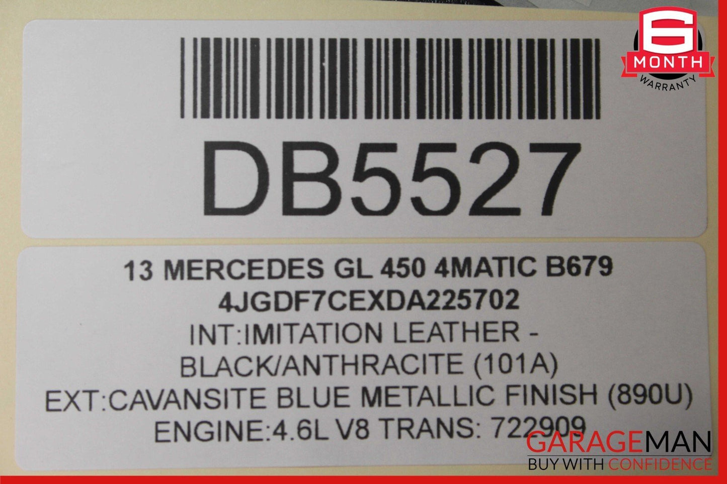 13-16 Mercedes X166 GL450 Rear Right Side Interior Door Panel Cover Trim Assy