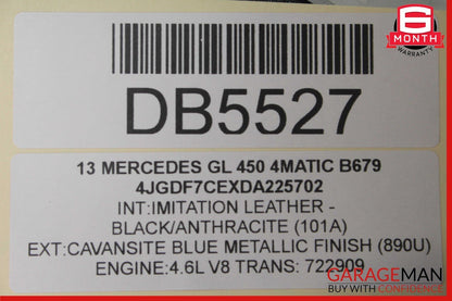 13-16 Mercedes X166 GL450 Rear Right Side Interior Door Panel Cover Trim Assy
