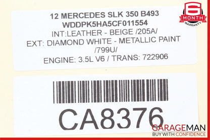 12-18 Mercedes R172 SLK350 Front Left or Right Engine Timing Chain Cover Plate