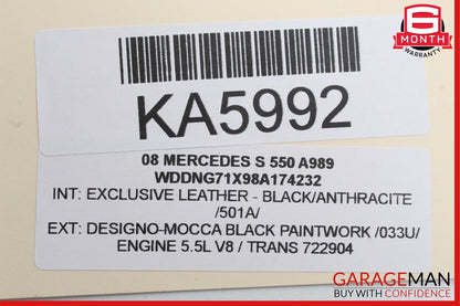 07-13 Mercedes W221 S550 Front Right Passenger Door Lock Latch Actuator OEM