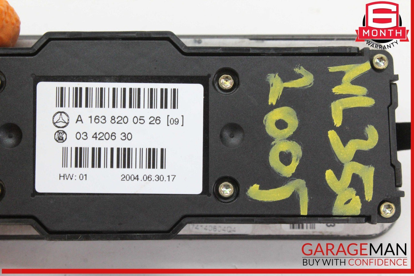 98-05 Mercedes W163 ML350 Rear Climate Power Window Control Switch OEM