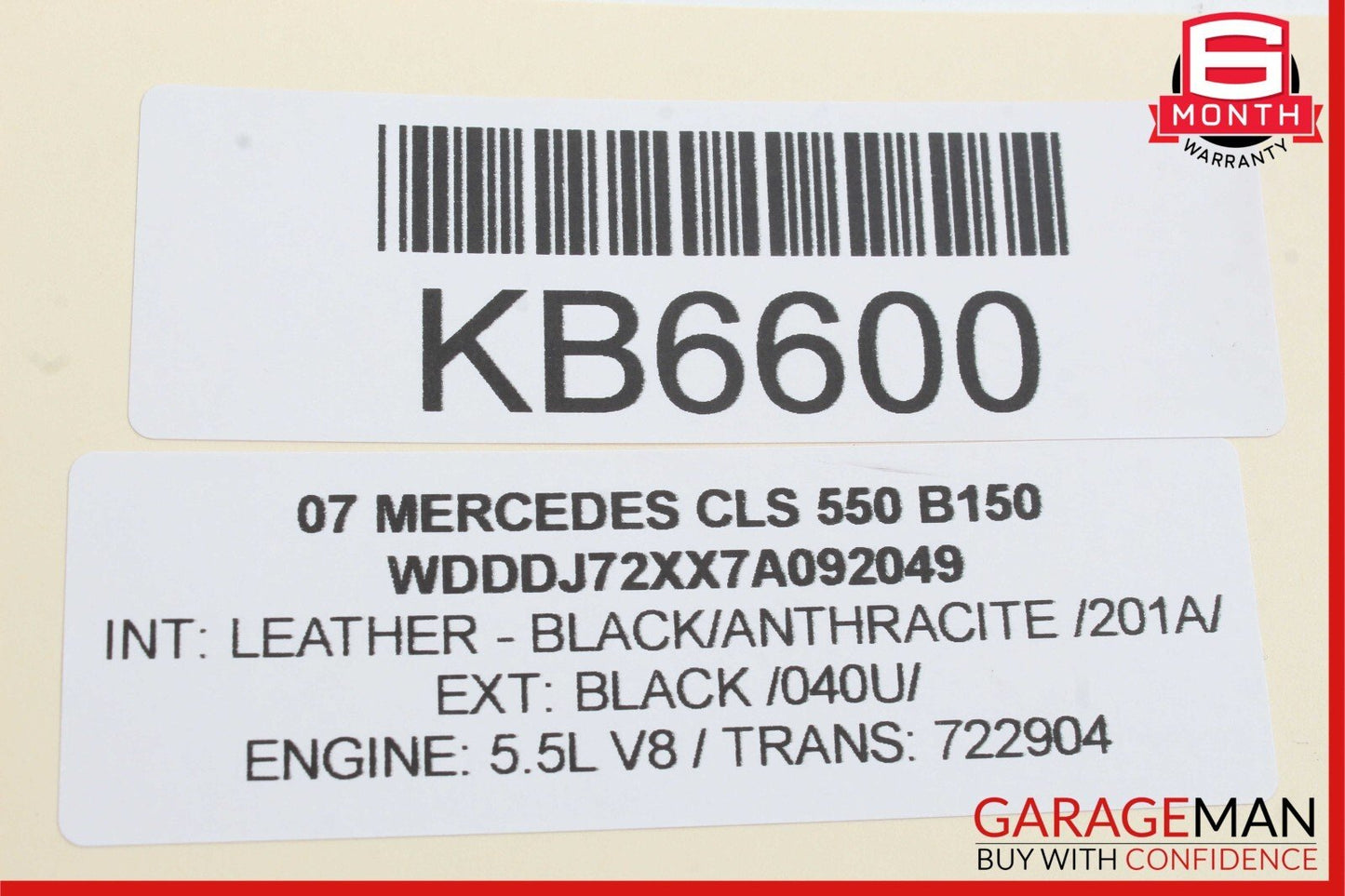 06-11 Mercedes W219 CLS550 Rear Right Side Door Control Module 2198200326 OEM