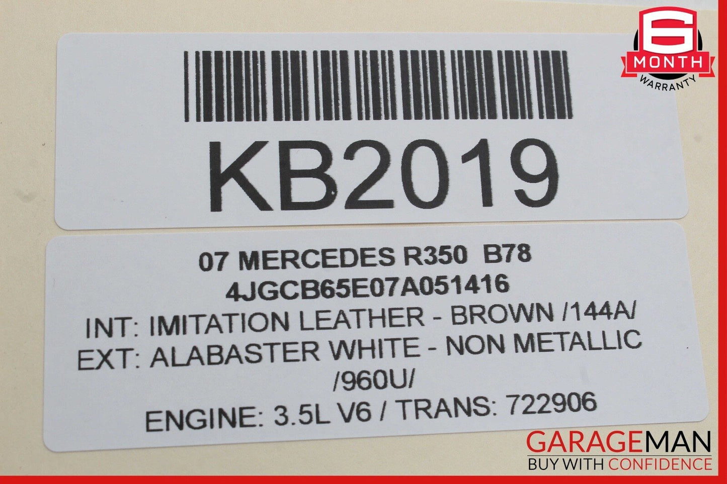 06-12 Mercedes W251 R350 R500 Rear Left Side Harman Kardon Pillar Speaker OEM