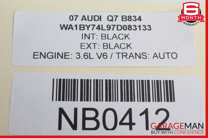 07-09 Audi Q7 Front Right Side HID Xenon Headlight Headlamp 4L0941004G OEM