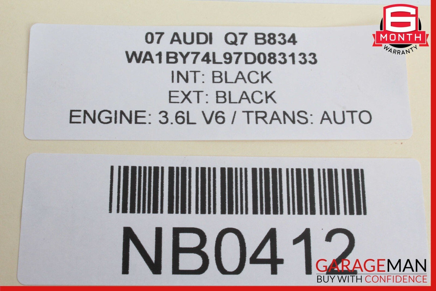 07-09 Audi Q7 Front Right Side HID Xenon Headlight Headlamp 4L0941004G OEM