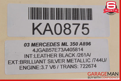 98-05 Mercedes W163 ML350 ML55 AMG Rear Right Side Exterior Door Handle OEM