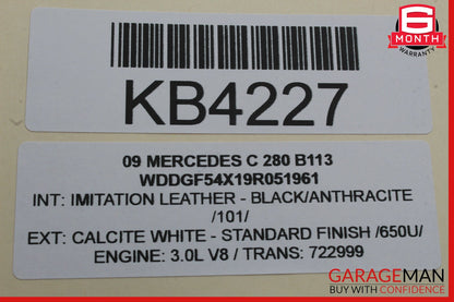 08-11 Mercedes W204 C300 Rear Right Side Exterior Door Handle OEM