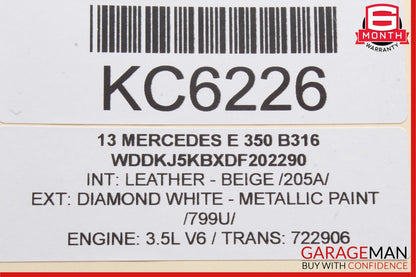 10-16 Mercedes W212 E350 Rear Right Side Door Window Regulator Motor Unit OEM