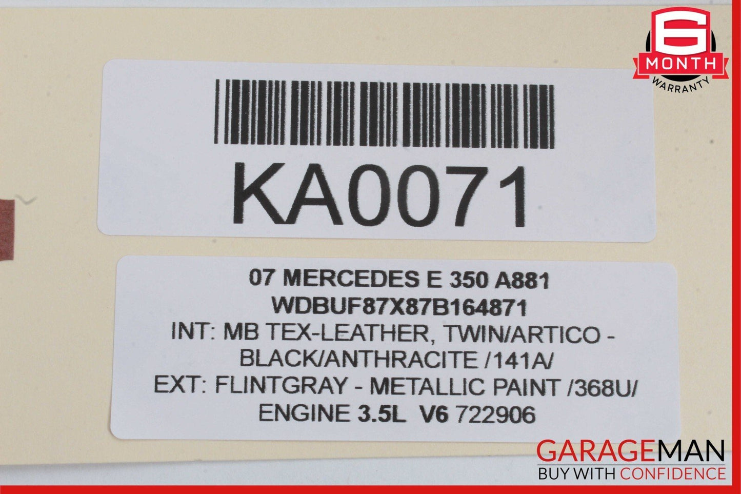 03-09 Mercedes W211 E350 E550 Rear Right Passenger Side Door Control Module Unit