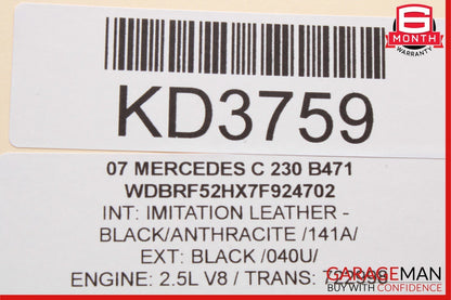 01-07 Mercedes W203 C230 C320 C55 AMG Rear Left Side Window Regulator Motor Unit