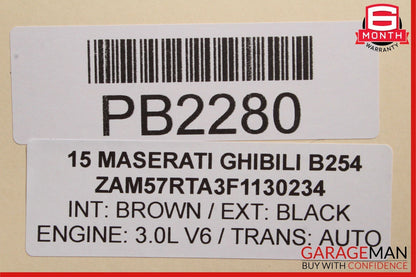 14-17 Maserati Ghibli Rear Right Side Top Upper Seat Cushion Cover Brown