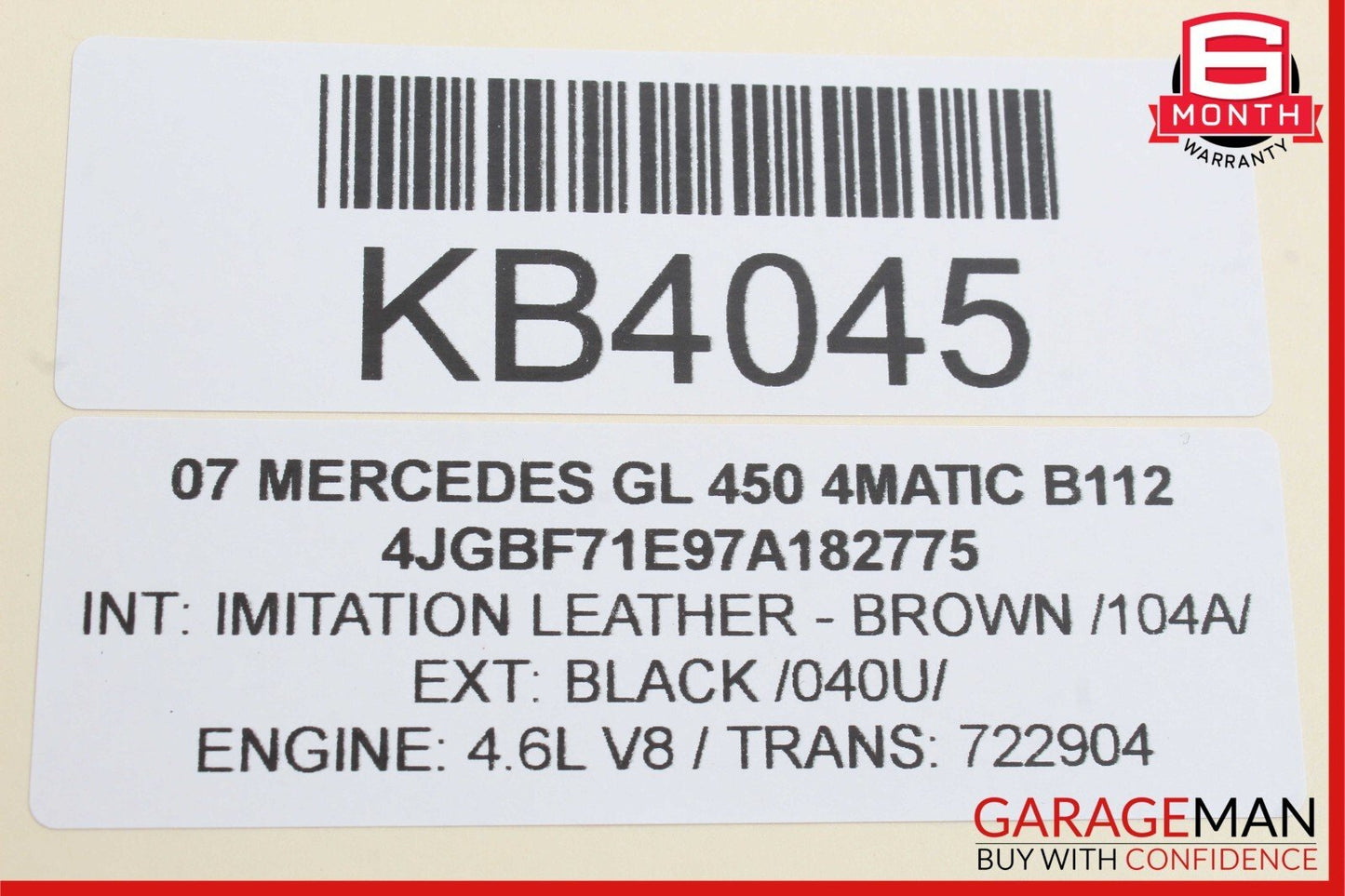 06-12 Mercedes X164 GL450 4MATIC Speaker Door Mirror Cover Left Side Brown OEM