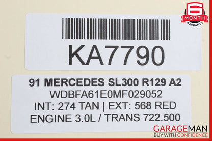 90-02 Mercedes R129 SL500 500SL Rear Left Side Quarter Molding Trim Panel OEM