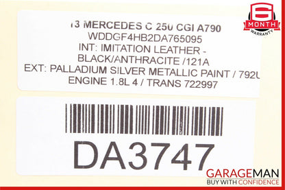 08-17 Mercedes E350 C300 Trunk Lid Latch Lock Actuator w/ Cylinder Lock Latch