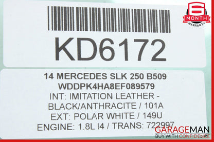 12-20 Mercedes R172 SLK250 SLK350 Rear Right Side Quarter Window Glass OEM