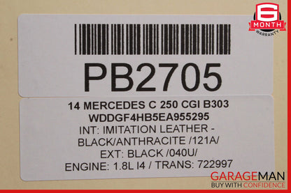 08-14 Mercedes W204 C250 C350 Sedan Front Right Interior Door Panel OEM