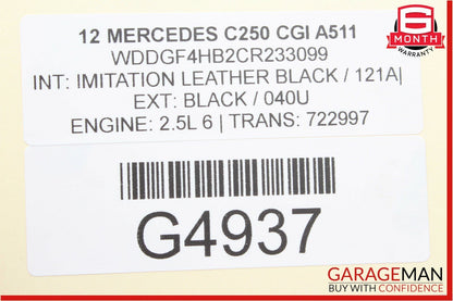 08-14 Mercedes W204 C250 C350 RWD Power Steering Gear Rack & Pinion Assembly OEM