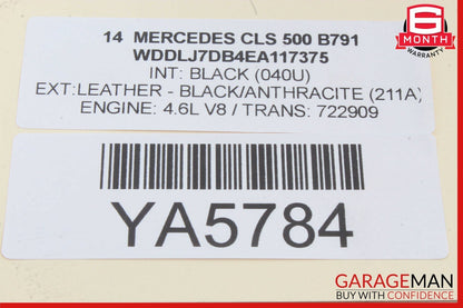 14-19 Mercedes W218 CLS500 CLA200 Rear Left Side Exterior Door Handle OEM