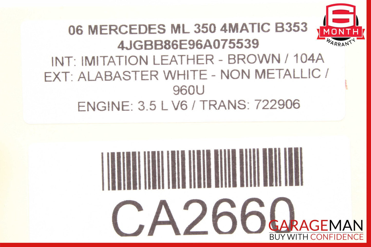 06-12 Mercedes W164 ML350 GL450 Exterior Door Handle Front Right OEM