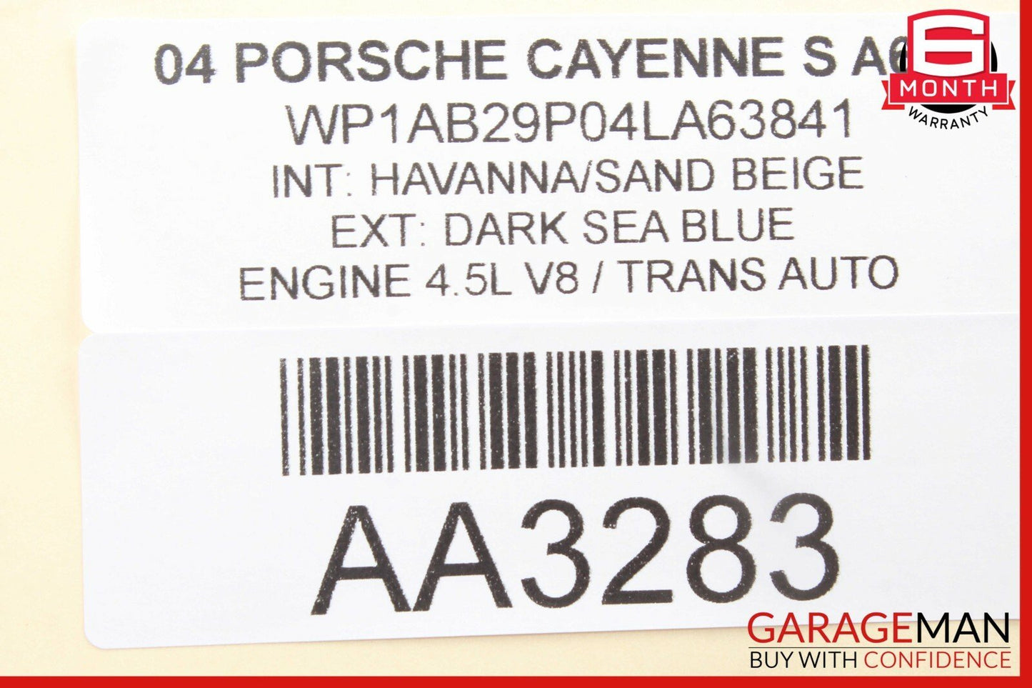 03-10 Porsche Cayenne 955 957 Rear Right Side Dome Light Reading Map Lamp Beige