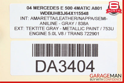 03-09 Mercedes W211 E500 Front Right Side Window Regulator Motor OEM