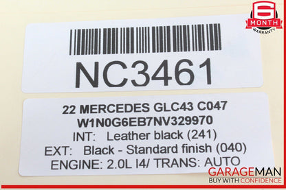 16-22 Mercedes X253 GLC43 AMG Intercooler Hose Right Passenger Side 2760900837