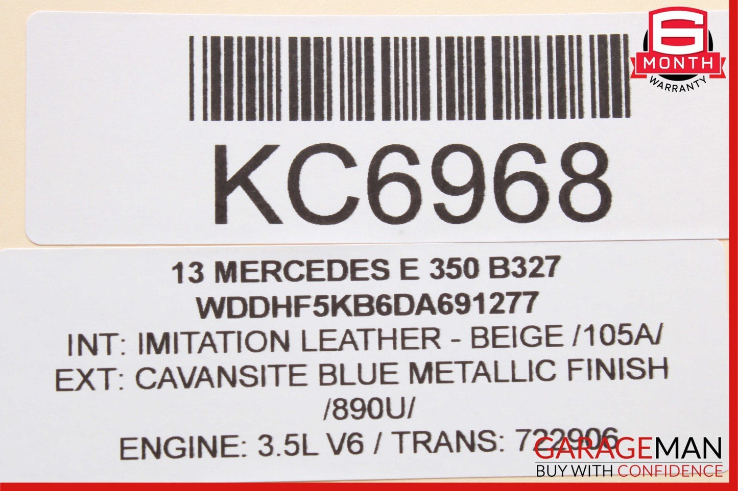 10-13 Mercedes W212 E350 E550 Front or Rear Right Side Exterior Door Handle Blue