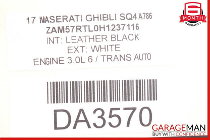 14-17 Maserati Ghibli Front Right Passenger Side Lower Bottom Seat Cushion Beige