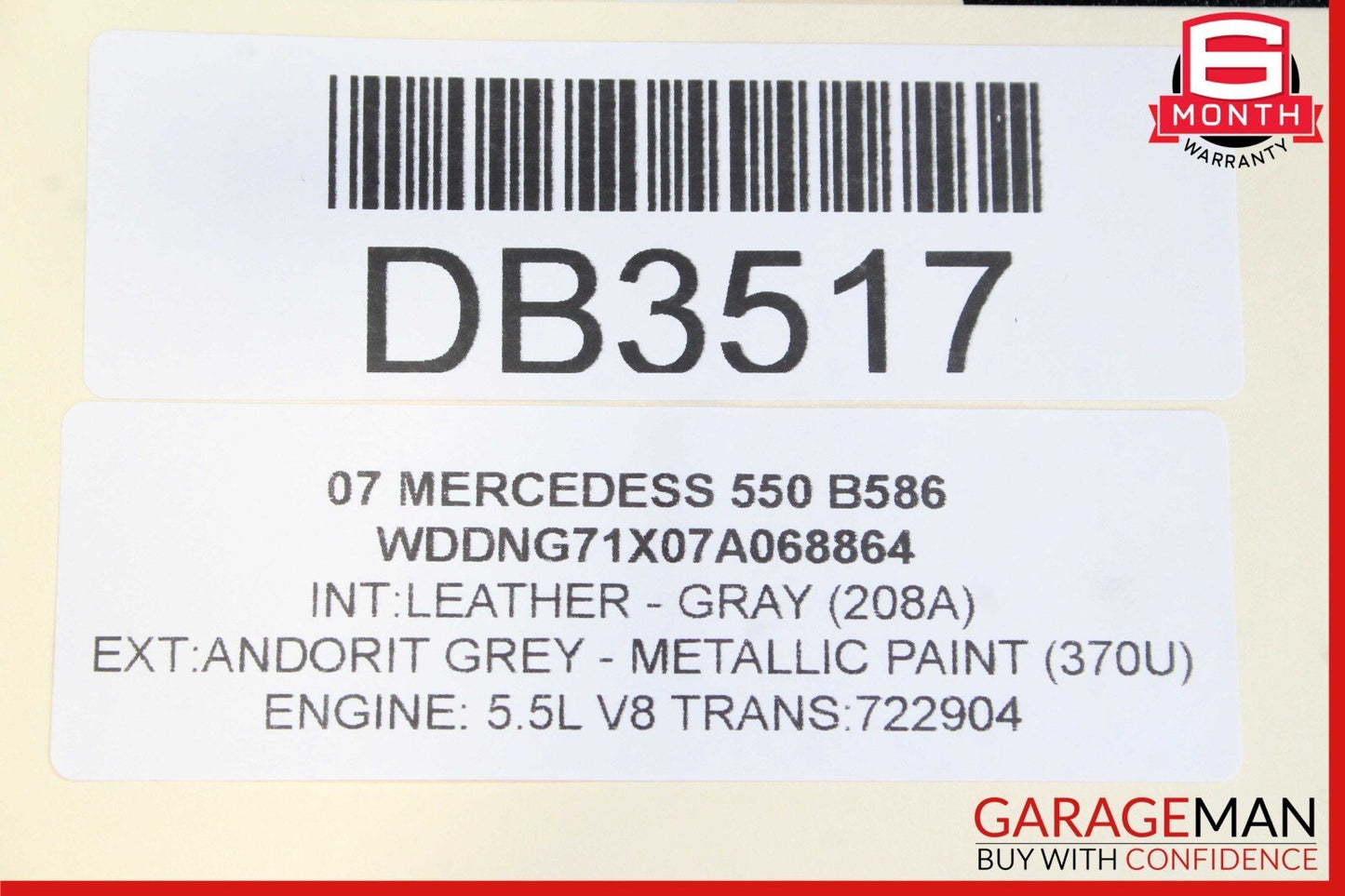 07-13 Mercedes W221 S550 Front Hood Bonnet Cover Panel Andorit Grey