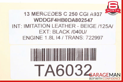 12-15 Mercedes SLK250 C250 1.8L M271 Turbocharger Turbo Manifold Assembly