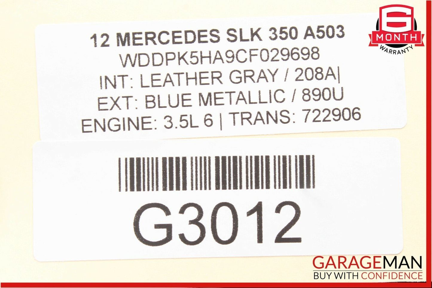 12-16 Mercedes R172 SLK350 Convertible Top Roof Control Module Unit OEM