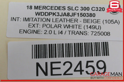 10-20 Mercedes R172 SLC300 E550 Front Left Window Regulator Motor 2078200642 OEM