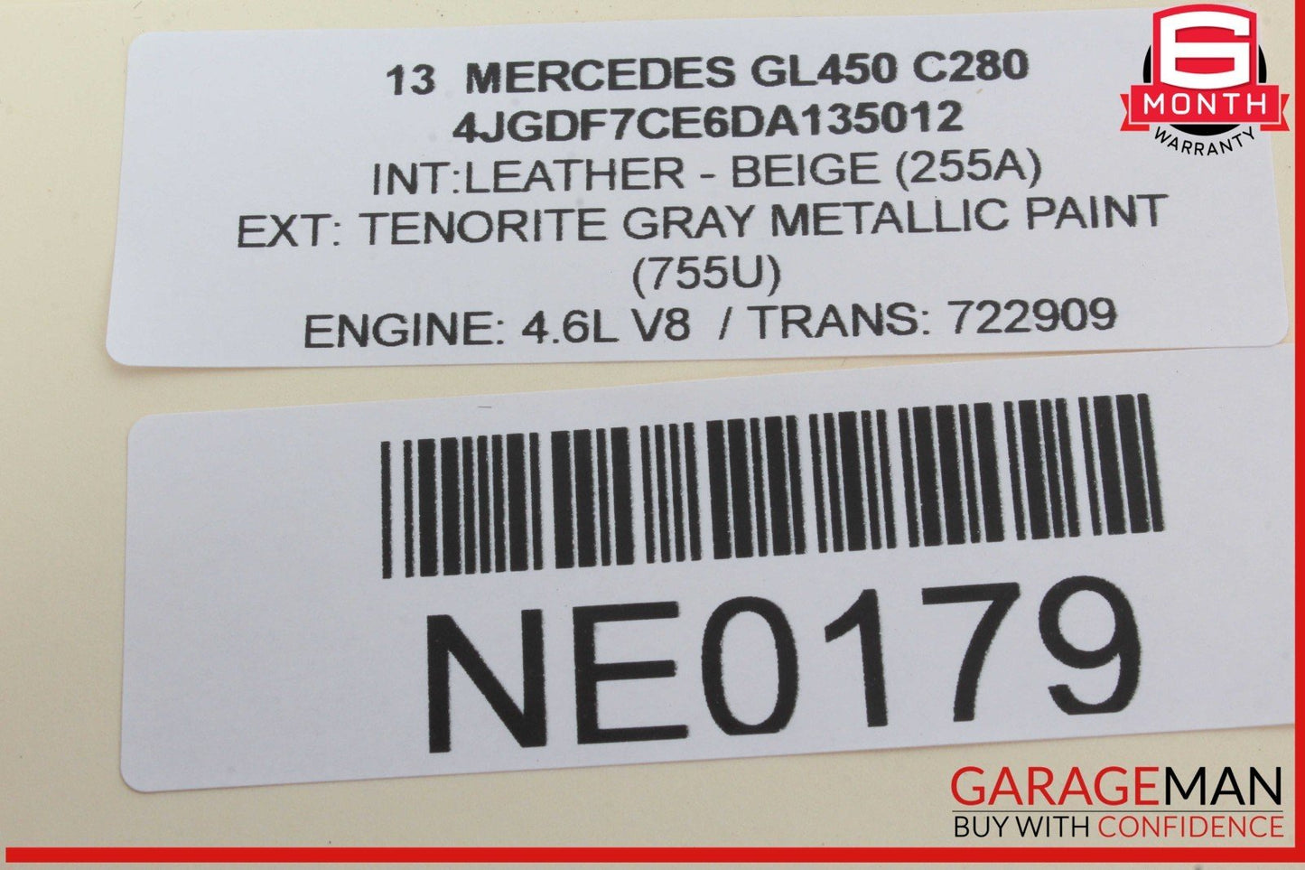 12-19 Mercedes X166 GL450 ML350 Front Left Side Door Window Regulator Motor OEM