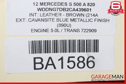 07-13 Mercedes W221 S500 S550 Rear Right or Left Side Door Control Module OEM