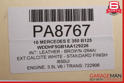 10-13 Mercedes W212 E350 E300 Front Right Side Interior Door Panel Trim Black