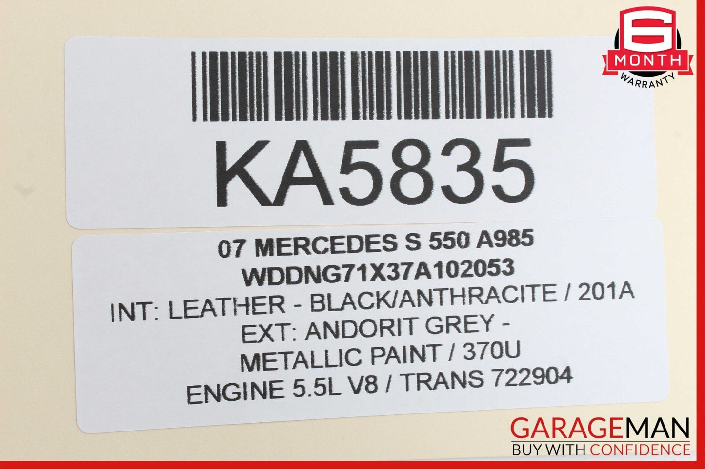 07-13 Mercedes W221 S550 Rear Left Side Exterior Door Handle Keyless Go OEM