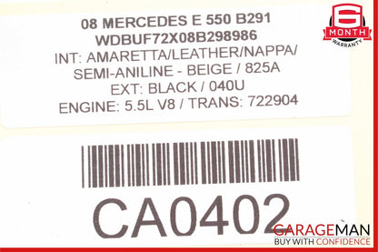 03-11 Mercedes E550 SL500 CLS55 AMG Front Right Side Lower Wishbone Control Arm