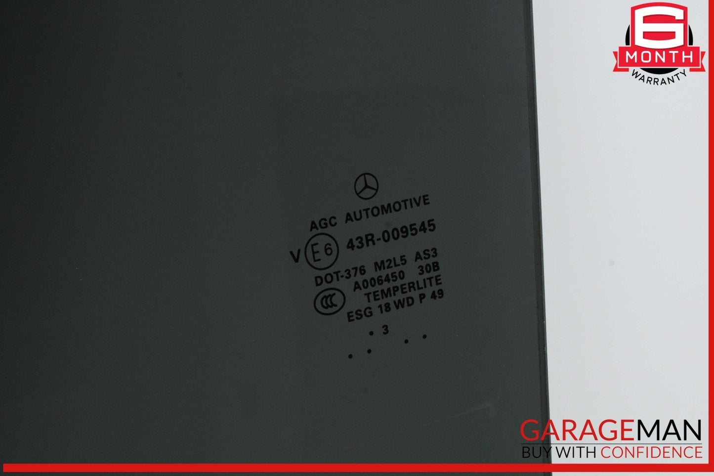 13-19 Mercedes X166 GL450 GLS550 Rear Left Side Window Glass 1667352510 OEM