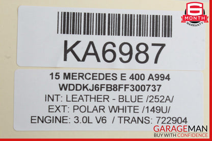 Mercedes W207 E400 CLS400 M276 Right Turbocharger Turbo Charger Manifold OEM