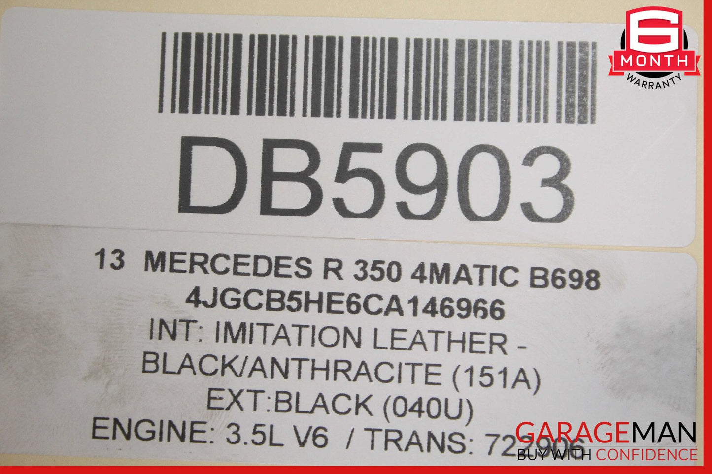 11-13 Mercedes W251 R350 Lower Radiator Tie Bar Support w/ Brackets OEM