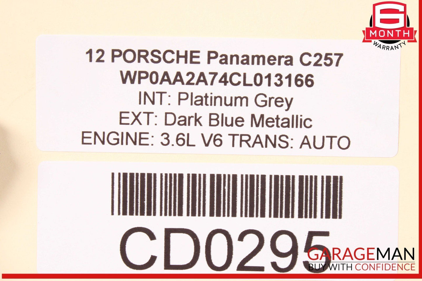 10-16 Porsche Panamera 970 Rear Sway Bar Stabilizer Anti Roll Assy 970333701 OEM
