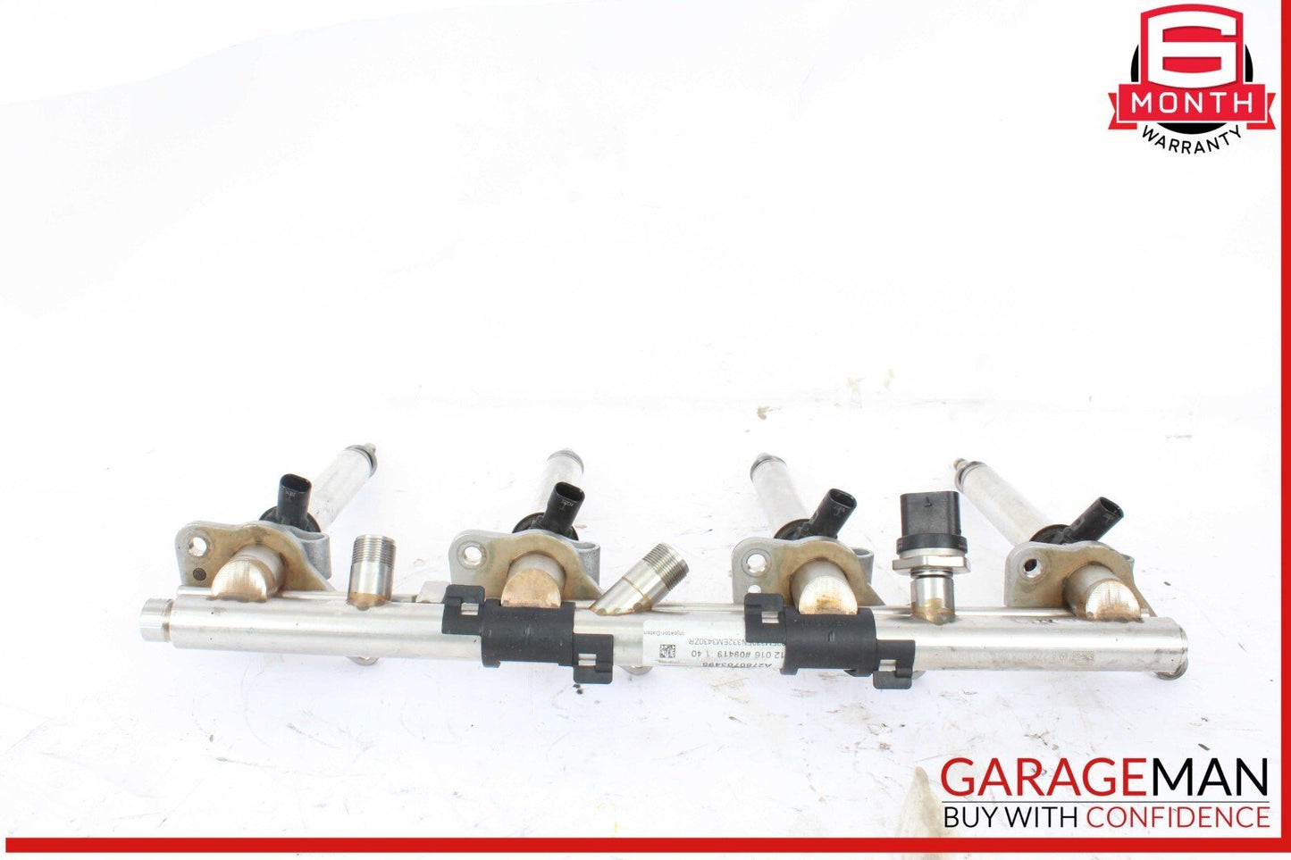 11-19 Mercedes W218 CLS550 Right Fuel Injection Rail Line w/ Injectors
